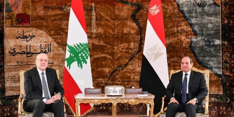 الرئيس السيسي ونظيره اللبناني